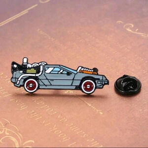 DeLorean vintage style back to the Future car TV show movie collector pin brooch